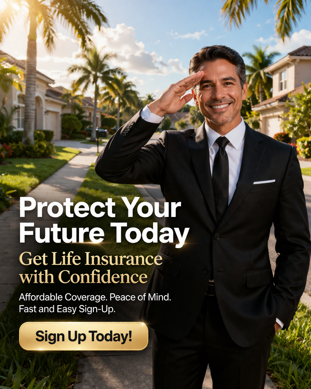 AI-generated life insurance social ad, version 2