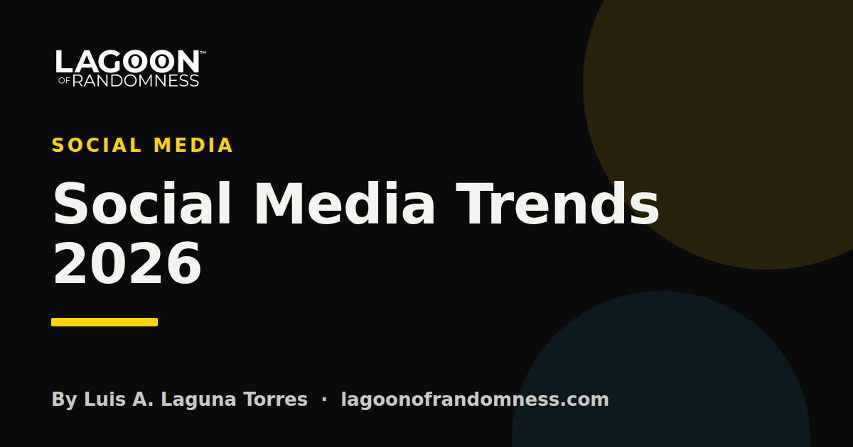 Cover image for “Social Media Trends 2026”, a guide by Luis A. Laguna Torres