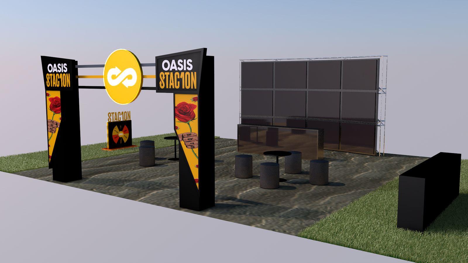 3D Render Event Stacion I14
